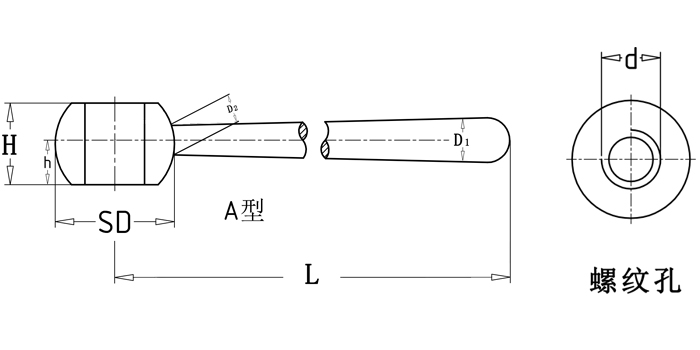 錐柱手柄